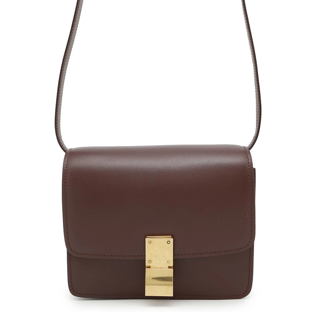 Celine Box Bag Camel Tan Calfskin leather Brown